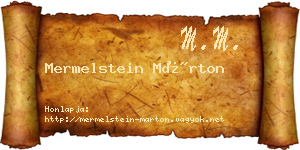 Mermelstein Márton névjegykártya